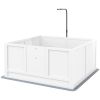 Puppy Whelping Box with Adjustable Door Pee Pad Pig Rail for Breeds Small to Large 41x39