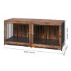 75" Dog Crate Furniture for 2 Dogs, Extra Large Double Dog Crate Furniture Large Breed with Divider & Double Doors
