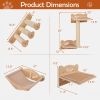 Cat Wall Furniture Set of 4 with Hammock 2-step Cat Tree and Perch