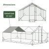 Large Metal Chicken Coop, Walk-in Chicken Run,Galvanized Wire Poultry Chicken Hen Pen Cage