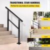 Outdoor Handrail 165LBS Load Handrail Outdoor Stairs Aluminum Stair Handrail 36 x 35" Outdoor Stair Railing Transitional Range from 0 to 30° Staircase