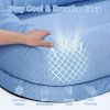 Cooling Human Dog Bed for Summer, Breathable Washable Floor Lounger for People & Pets, 71"x40"x11", Glacier Grey, Pet Bed for Hot Weather Relaxing